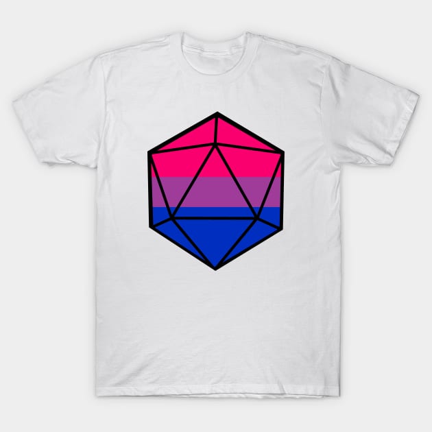 Bisexual Pride d20 T-Shirt by EmrysMartigan